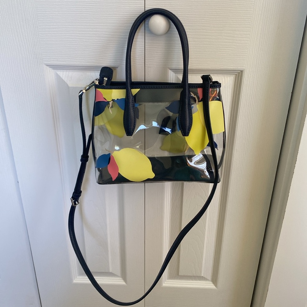 Kate Spade eva lemon zest see-through small top zip satchel - Picture 4 of 7
